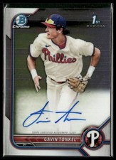 2022 Bowman Chrome #CPA-GTL Gavin Tonkel Prospect Autographs