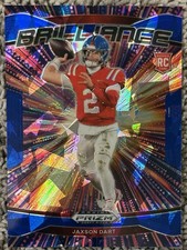 2025 Panini Prizm Draft Picks - Brilliance Jaxson Dart Blue Cracked Ice RC /149
