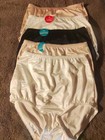 Lot of 5 Vanity Fair Women's briefs Sz 6 satin panties 2 Pink, 2 White, 1 Black
