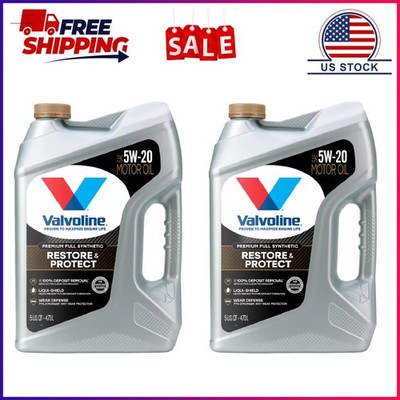 2 Pack, Valvoline Restore & Protect Full Synthetic 5W-20 Motor Oil 5 QT