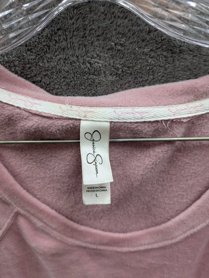 Pink Sweatshirt Women's Large Fleece Comfy Cozy Soft Casual Normcore Minimalist - Image 2 of 4