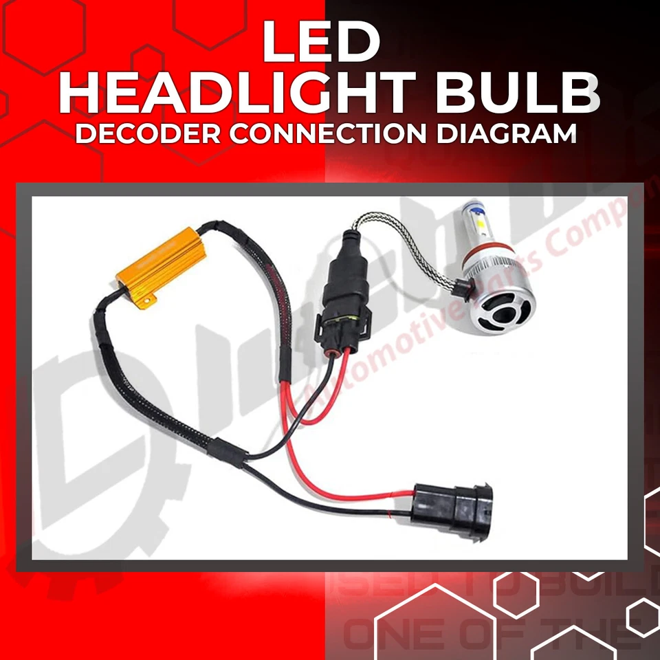 H11 LED DRL Fog Light CANBUS 50W 6Ohm Load Resistors Warning Error Free - Image 3 of 4