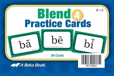 [NEW] Abeka K4-2 Blend Practice Cards A (94 cards)