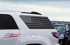 Fits 2013-2016 GMC Acadia Quarter Window American Flag Precut Decal Sticker 