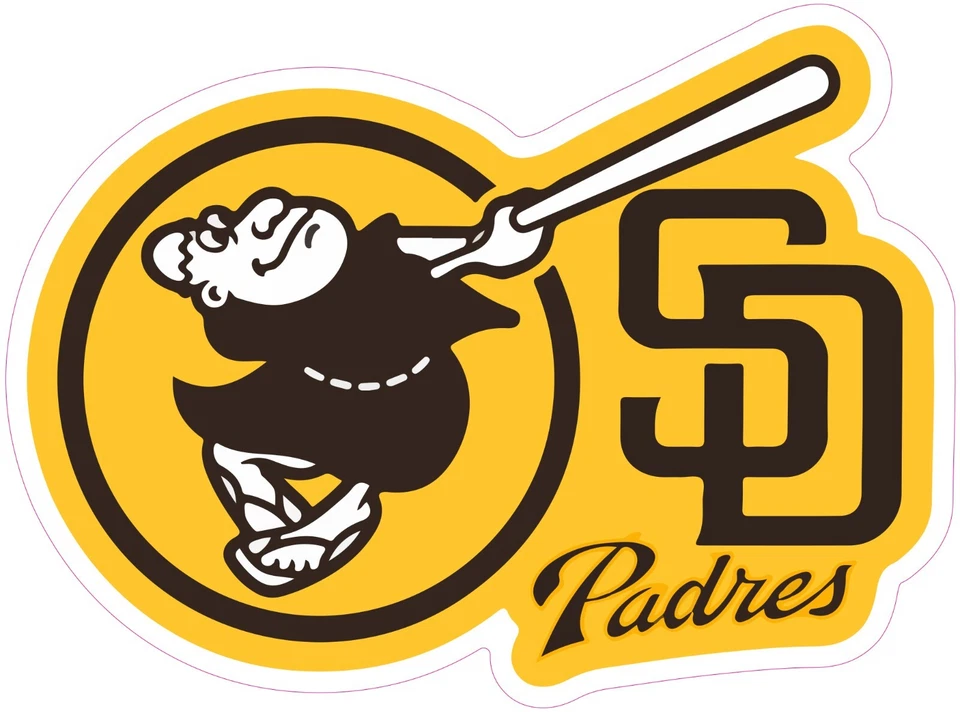 San Diego Padres Swinging Friar Vinyl Decal Sticker Car Truck Bumper Tumbler Mug