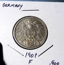 1901 F German One Mark - World Germany Coin
