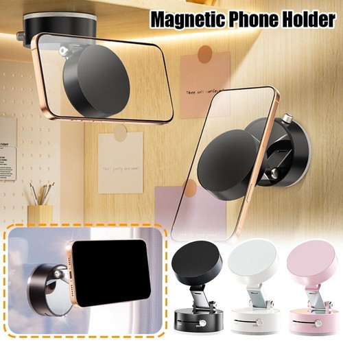Support Téléphone Ventouse Magnétique 360° - Support Voiture & Bureau Pliable | Multi-Angle - Photo 3 sur 8