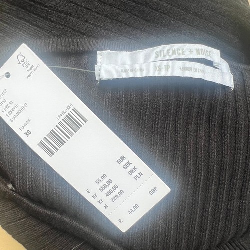 Urban Outfitters Silence + Noise Halle Fold-Over Bandeau Midi Dress. Black. XS. - Picture 2 of 5