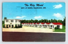 Postcard Arkansas Texarkana AR Ritz Motel 1977 Posted Chrome