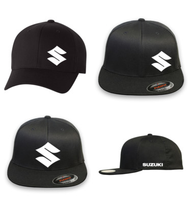 Suzuki Motorcycle Racing  CURVED or FLAT BILL FLEXFIT HAT*FREE SHIPPING in BOX*