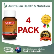 4 x FUSION HEALTH TURMERIC 90 TABLETS + FREE SAME DAY SHIPPING & SAMPLE