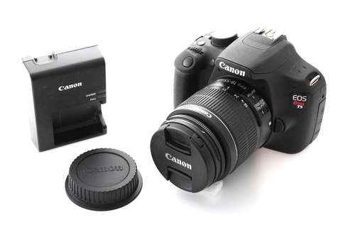 Canon EOS Rebel T5 18MP DSLR Camera w/18-55mm Lens Shutter Count 3856