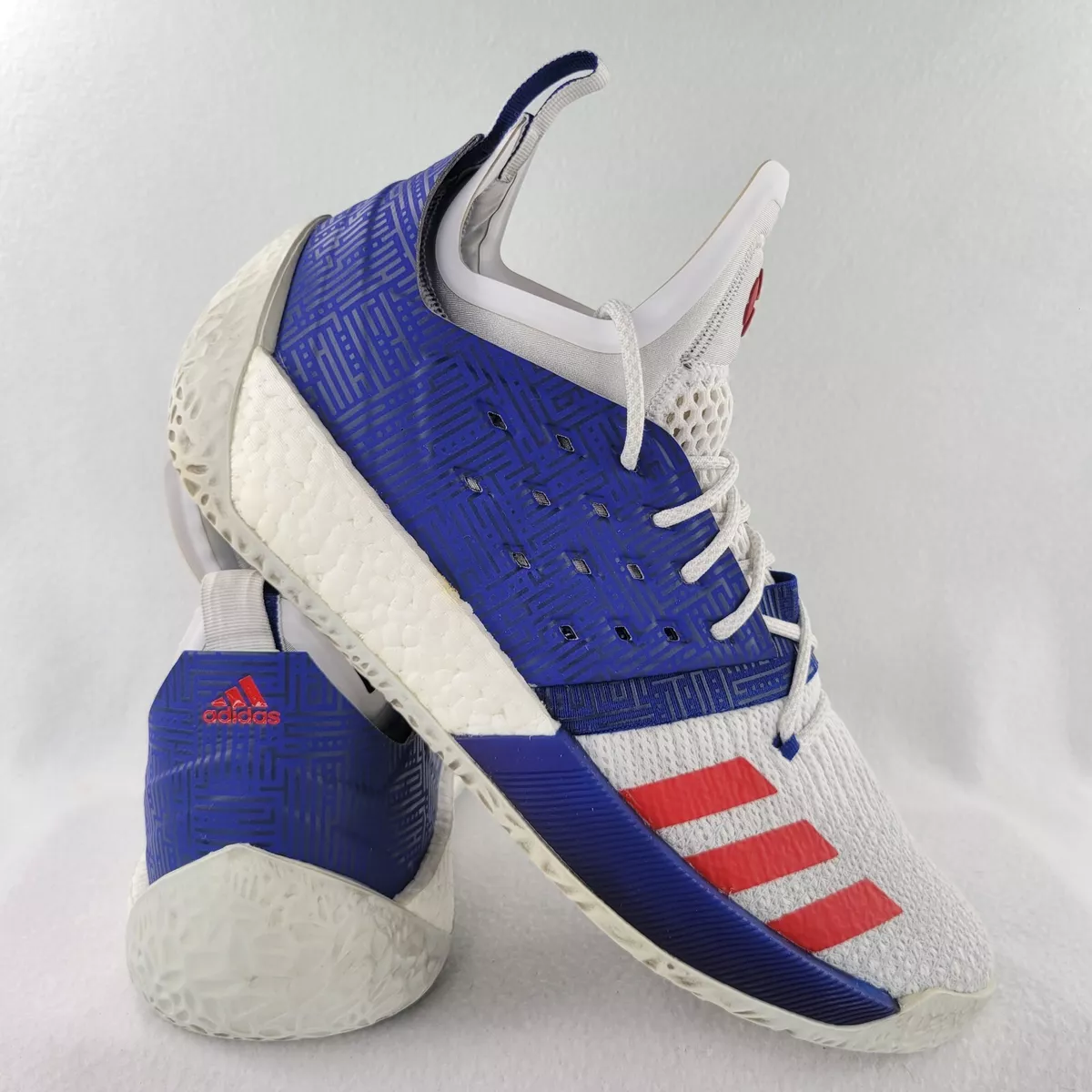 Falsificación tensión solar Adidas Mens Size 14 James Harden Vol 2 USA White Blue Red Shoes Sneakers  AQ0026 | eBay