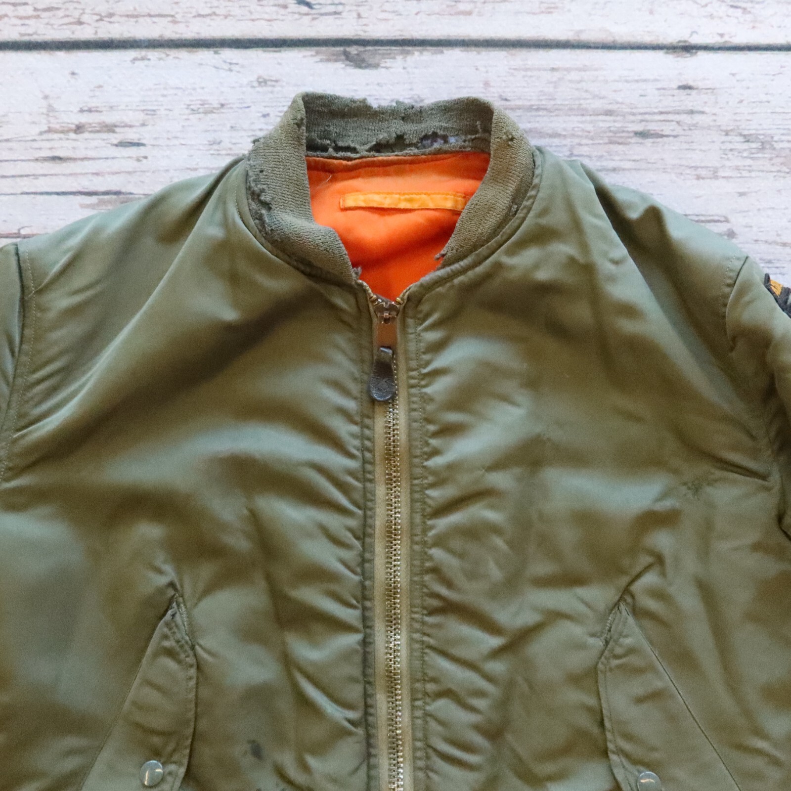 Vintage 1971 USAF US Air Force MA-1 Airborne Bomber Jacket Alpha Industries image 2