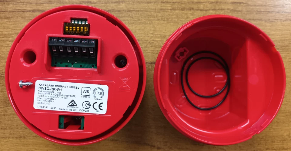 KAC: CWSO-RR-W1 Sounder Red IP65 with Deep Base