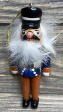 Vtg Christmas Ornament Gift World Of Gorham Nutcracker Toy Soldier Blue Black 4”