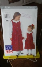 Oop Butterick See & Sew 5137 girls modest country blouse jumper sz 7-10 NEW