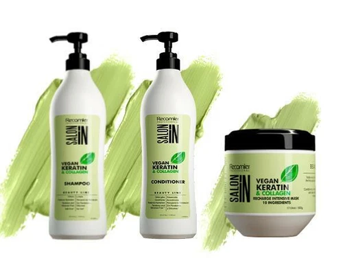 RECAMIER PROFESSIONAL SALON IN Vegan Keratin & Collagen Line 3-PIECE HAIR KIT