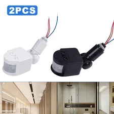 2x 180° LED Auto Infrared PIR Motion Sensor Detector Wall Light Switch 110V~265V