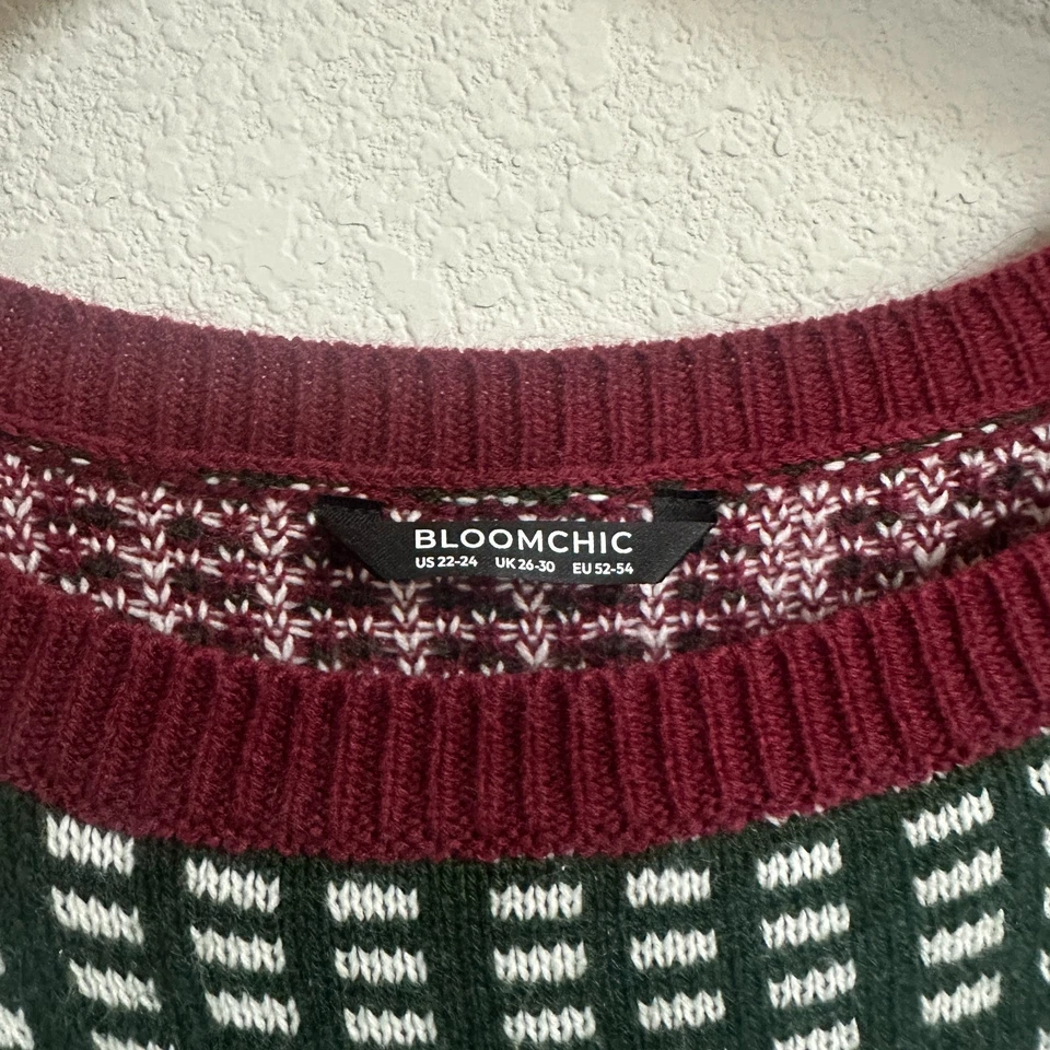 Suéter Navidad Pan de Jengibre Mujer 22/24 Plus Púrpura Pullover Feo Vacaciones Foto 4 de 4