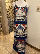 DB Established 1962 Maxi Dress, Large, Spaghetti Straps, Stretch