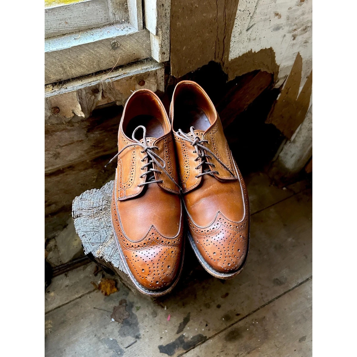 希少 レア 60s Allen Edmonds ビンテージシューズ　値下げ可 US6.5D Allen Edmonds Shelton サドルシューズ コードバン MADE IN USA