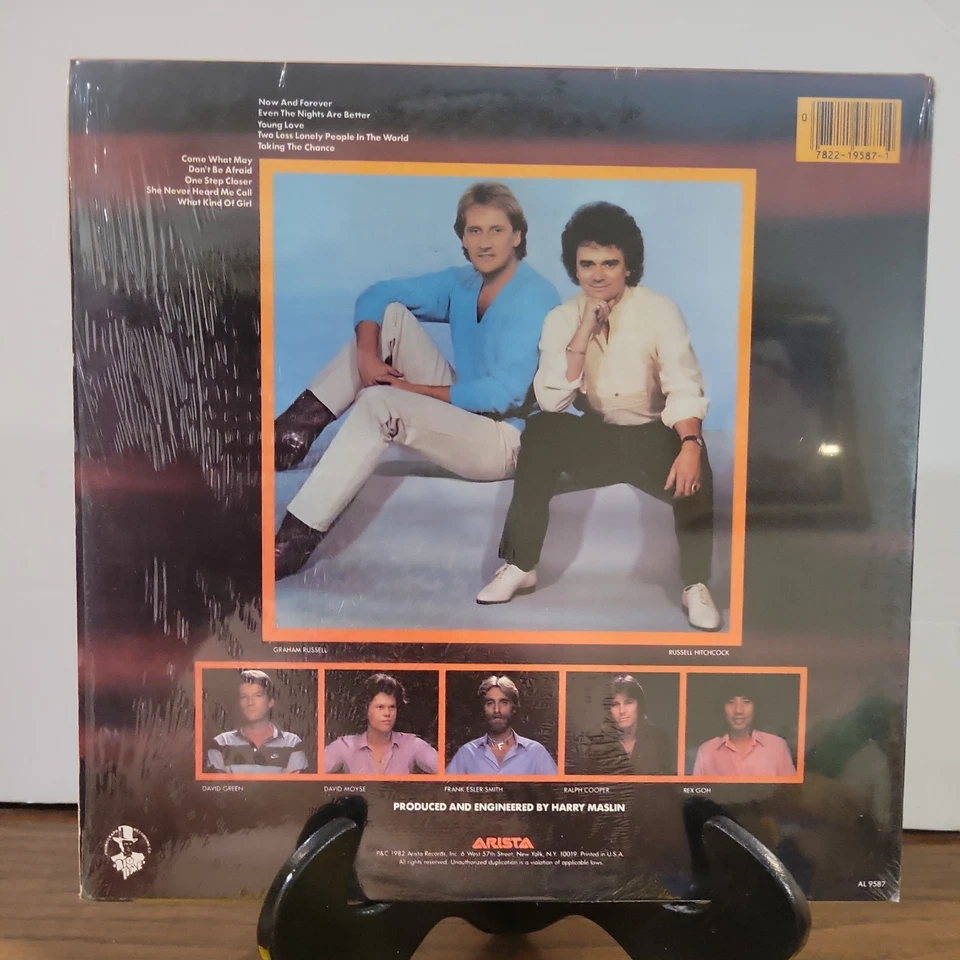Air Supply Now and Forever LP Arista AL9597 EX 1982 Hype Sticker Original Inner Foto 2 de 4