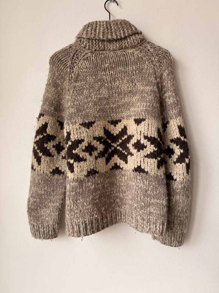 Suéter Pullover Cuello Chal Lebowski Nativo Americano Tejido a Mano DE COLECCIÓN Foto 2 de 2