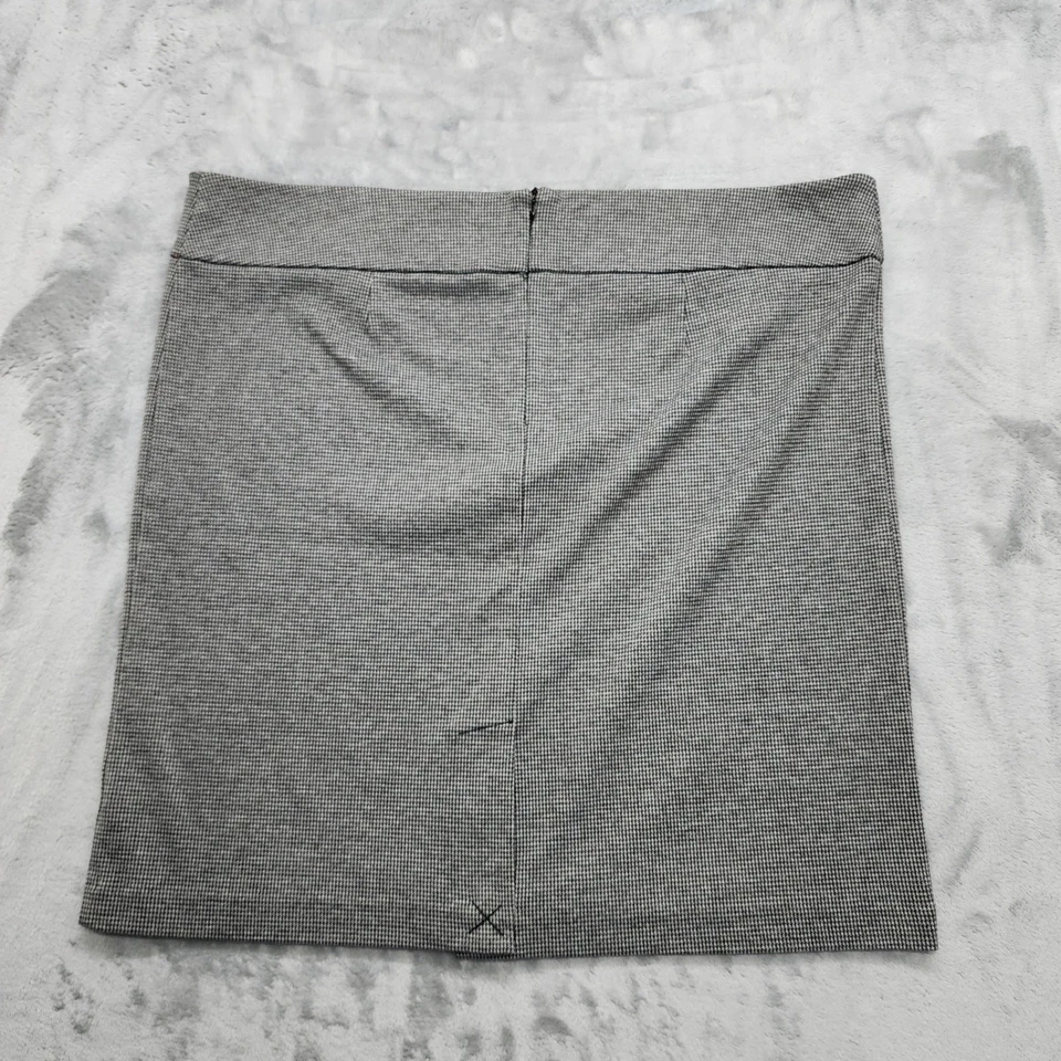 Falda Merona Mujer 1 Negro Blanco Pata de Gallo Lápiz Mini Espalda Cremallera Elástica  Foto 2 de 4