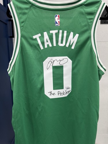Signed Jayson Tatum Boston Celtics Nike Jersey Inscribed THE PROBLEM Fanatics