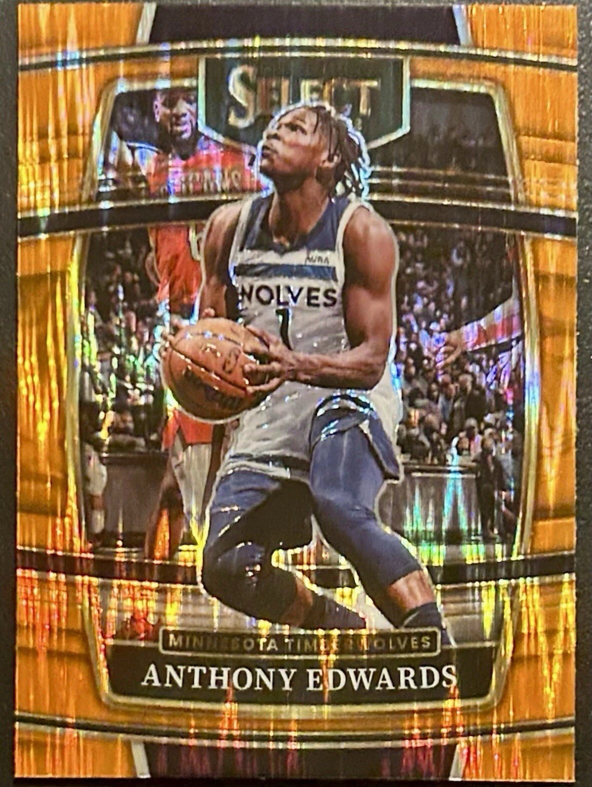 2021-22 Panini Select Concourse Anthony Edwards #49 Orange Flash Prizm