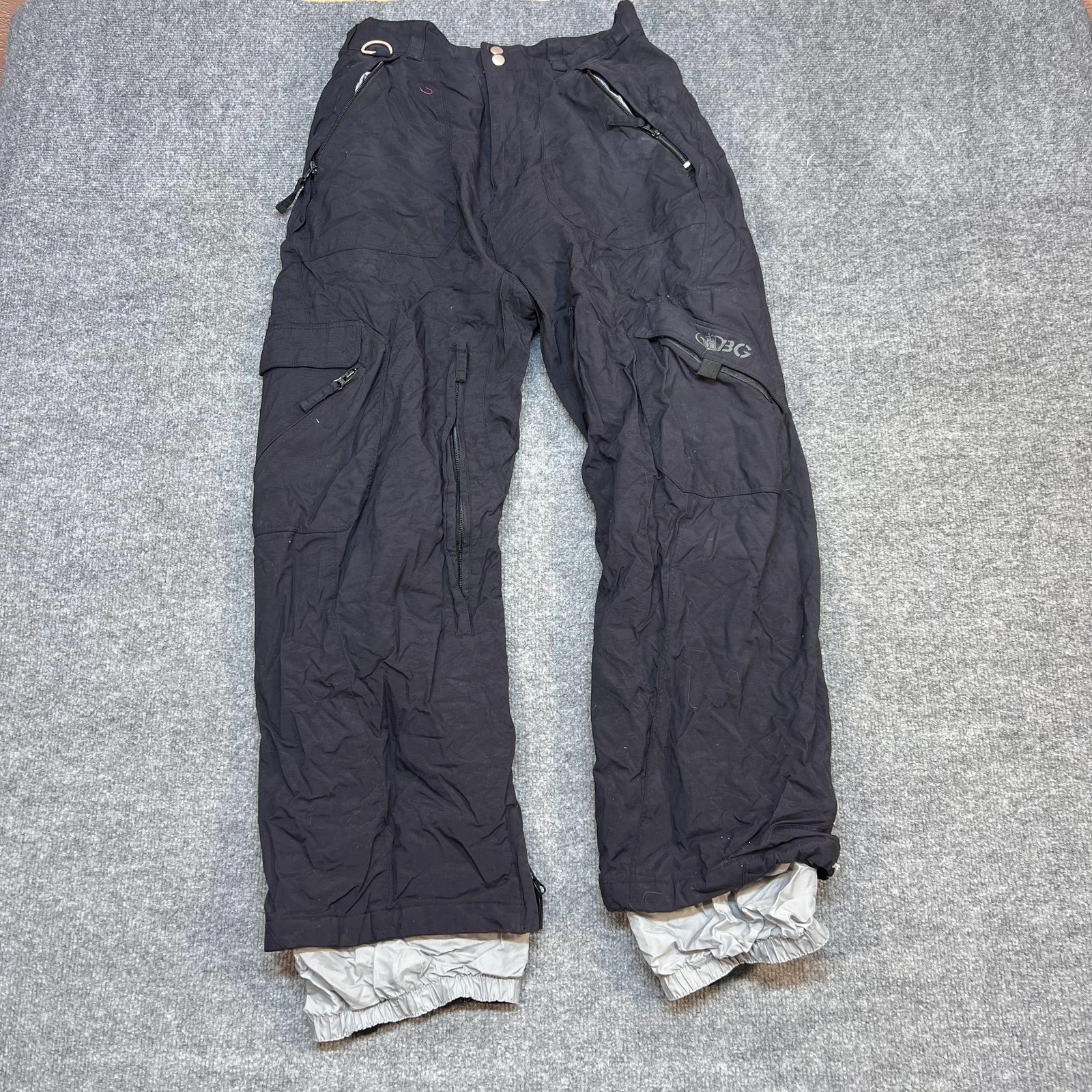 Body Glove Snow Pants Mens Small Black Waterproof Insulated Zip Pockets