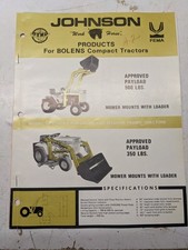 Johnson Work Horse Loader Manual Parts Model 14 Bolens 1250 1455 1476 Tractor