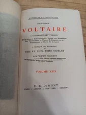 Works of Voltaire Vol XXIX General History Red Cloth Gilt Hardcover