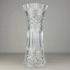 Rare House of Waterford Crystal Master Cutter Vase 12" Diamond Ireland Vintage
