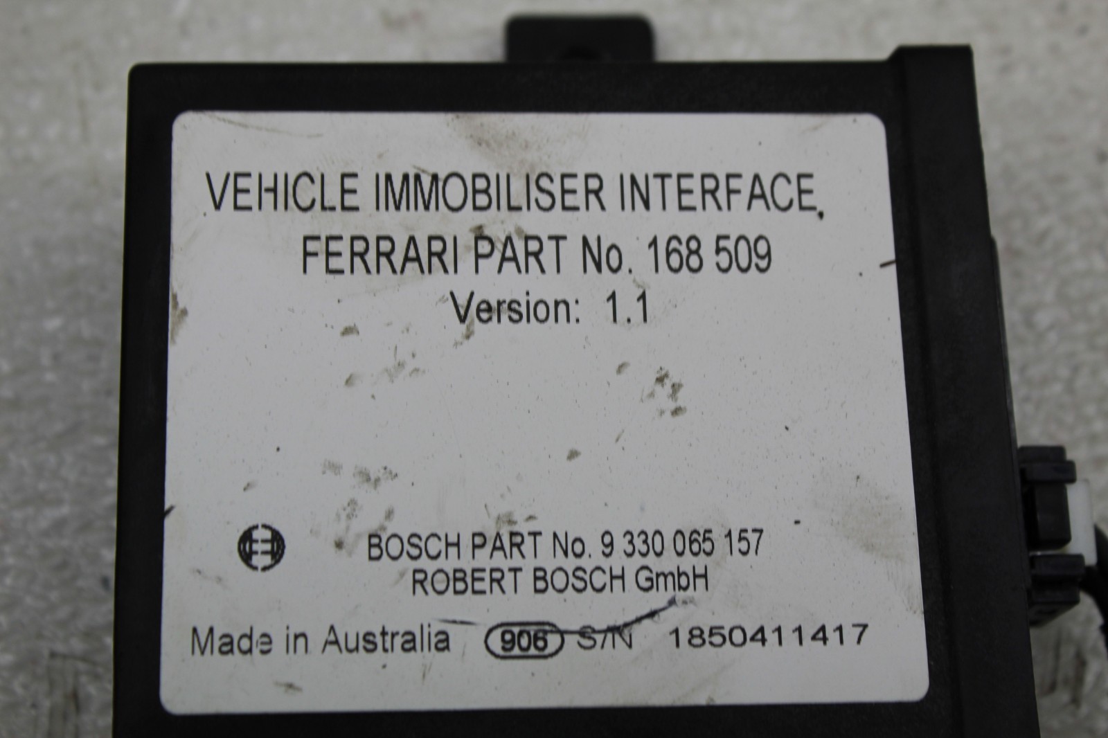 99-01 FERRARI 456 M VEHICLE IMMOBILIZER INTERFACE MODULE KEY FOB SET