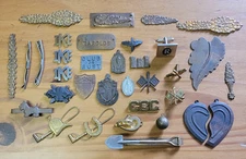 Vintage Crafters Lot Pendants Charms Misc. Jewelry All Metal Craft Drawer 