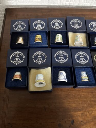 Collection Of 12 Interesting Boxed Sutherland Thimbles - Mainly Commemorative - Picture 9 of 10