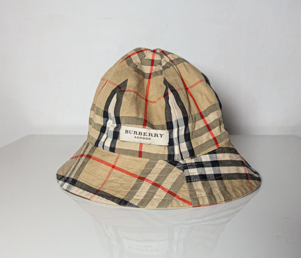 Burberry vintage reversible bucket hat logo nova chek - Image 2 of 4