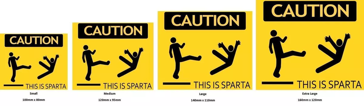 Caution This Is Sparta Funny Sign 8 x 12 Aluminum Metal Sign