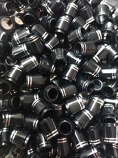 12x PREM GOLF FERRULES .370 Black/Silver 2 ring"COLLARED"  QUALITY LOT(F8)