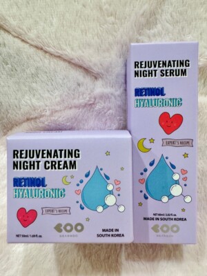 [US Seller] DEARBOO Rejuvenating Retinol Hyaluronic - Night Serum and Cream 