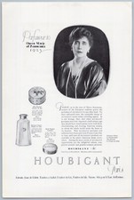 1923 Houbigant Anuncio Vintage París Perfume Cosméticos Maquillaje Reina María Rumania