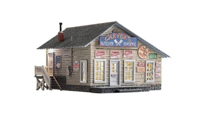 Woodland Scenics N  Landmark BR4958 CARVER'S BUTCHER SHOP Fully Assembled LED