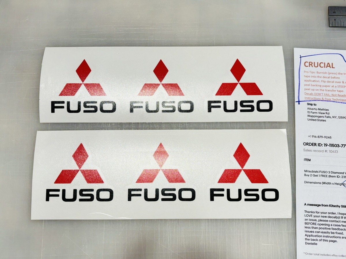 Mitsubishi FUSO 3 Diamond Vinyl Decal Many Sizes & Colors