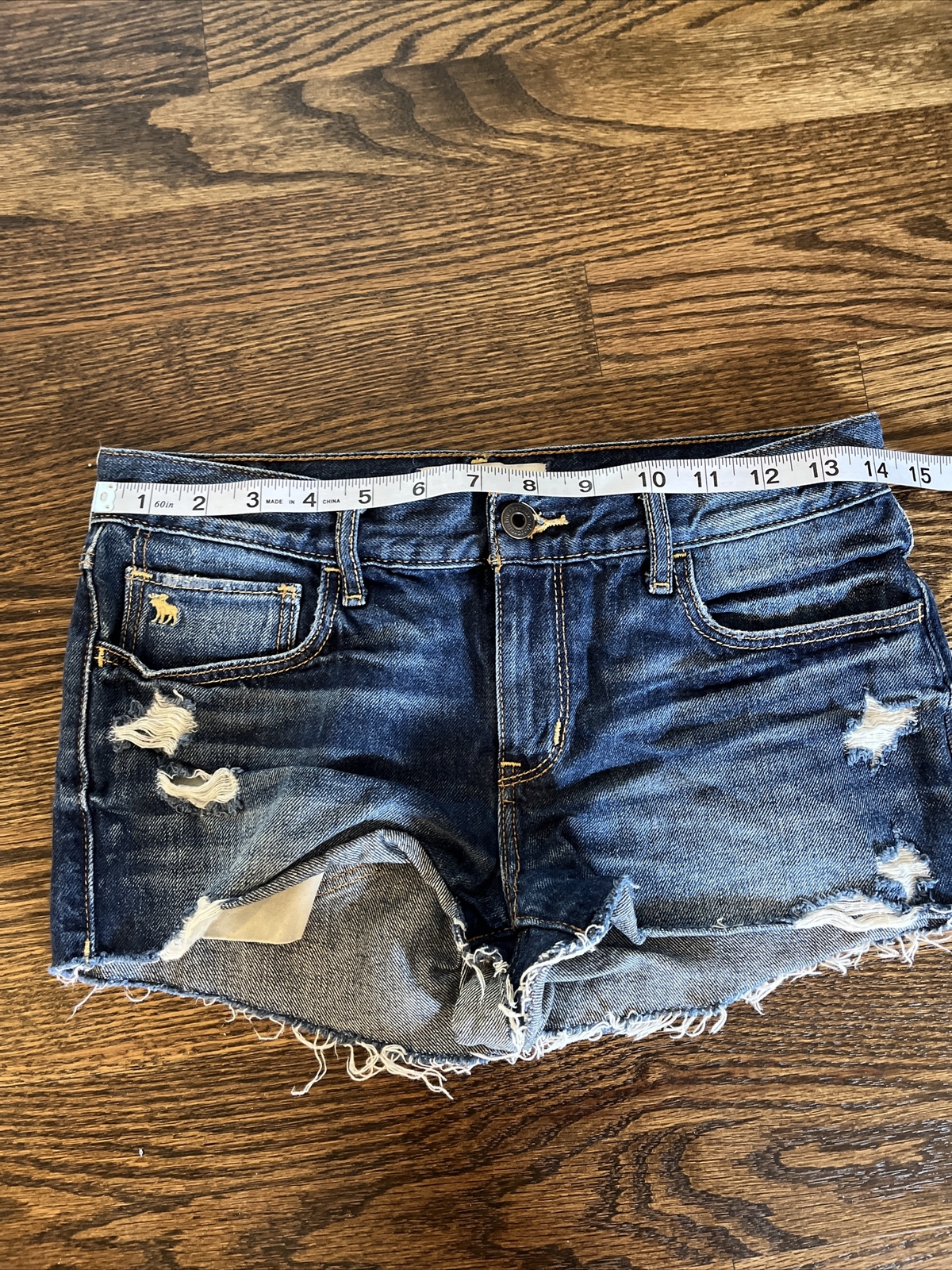 Abercrombie Kids Girls Midi Distressed Shorts 16 Jeans Denim Cutt Off - View 4