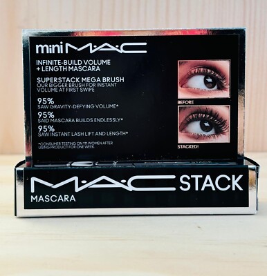 MAC Mini Stack Mascara .27 oz/8 ml ~ BLACK ~ Fresh Batch