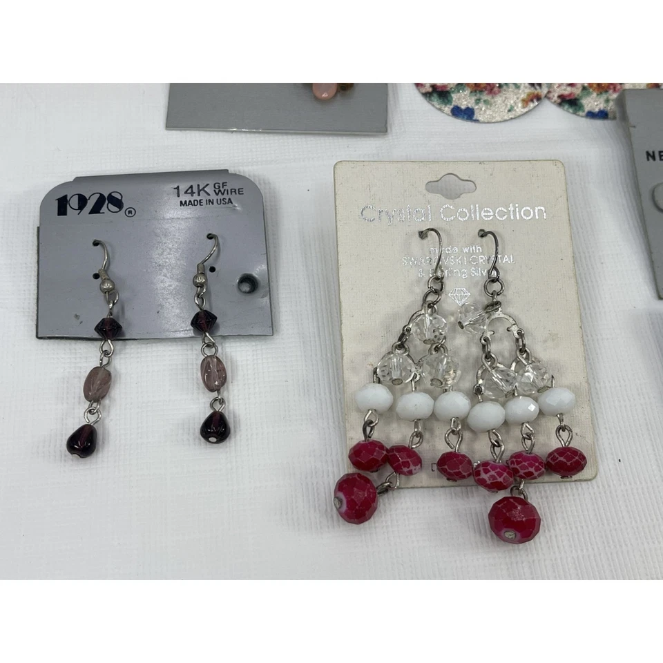 Лот из 14 пар 1928 Charming Charlie Simply Whispers висячие серьги-гвоздики - Изображение 3 из 4