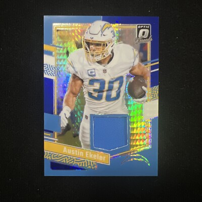2023 Panini Donruss Optic - Donruss Threads Blue Hyper Prizm Austin Ekeler (MEM)