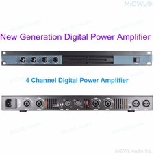 Pro 4 Channel 5200 Watts Power Amplifier Stage Home Digital Preamps Amplifiers